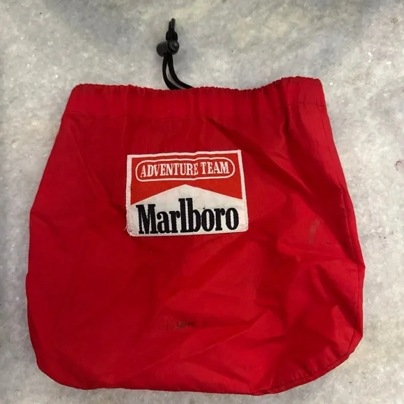 Marlboro Red and Black Windbreaker Jacket Lightweight Outdoor Essential